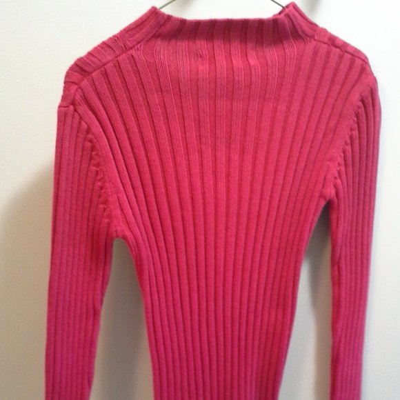 Red v-neck J.G. Hook sweater size S - Picture 3 of 3